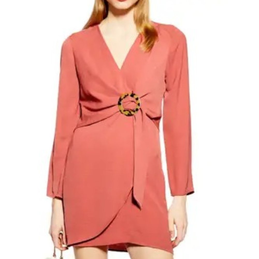 Topshop Pink Tortoise Ring Minidress Size 4